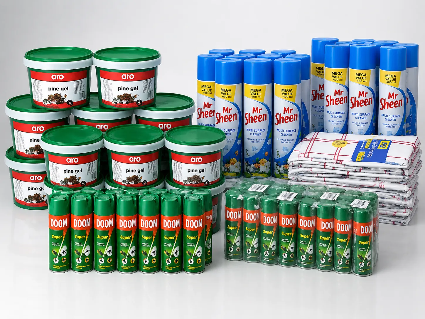 Cleaning chemicals and hygiene products